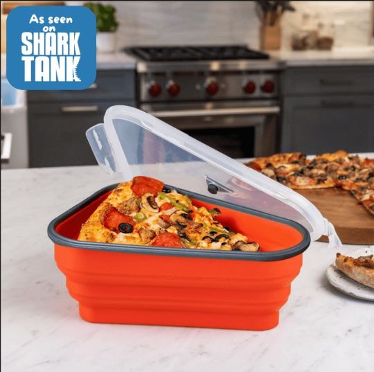 Reusable Pizza Storage Container with 5 Microwavable Serving Trays V5060
