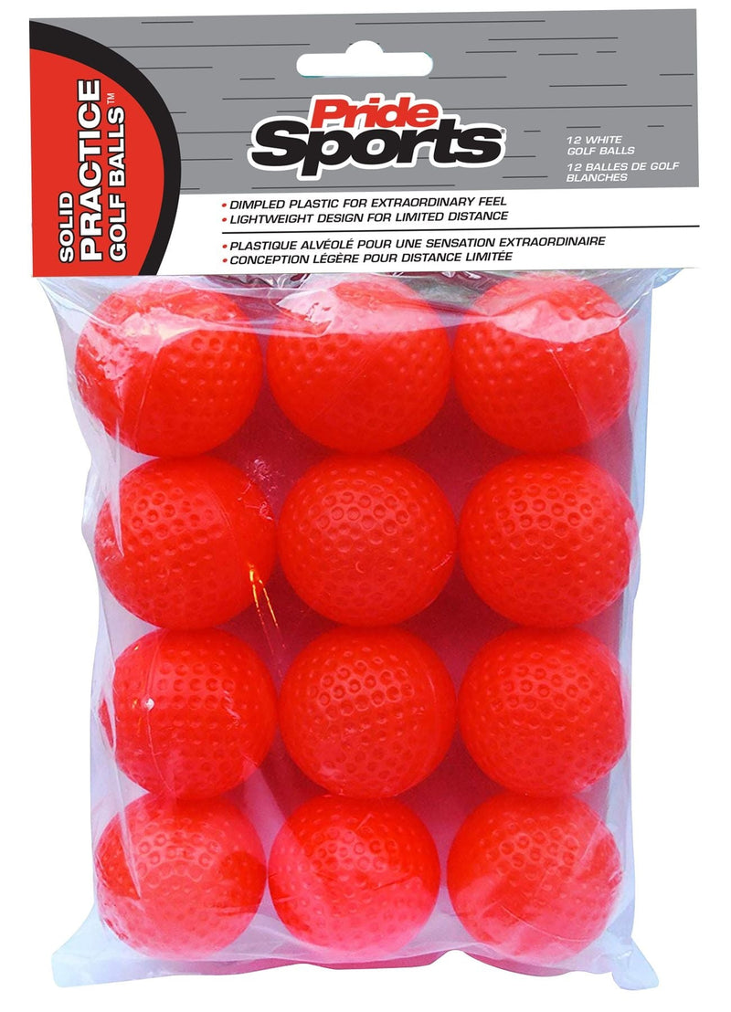 Dimpled Plastic Practice Golf Balls, Lightweight, 12-pk, Assorted Colours P0169