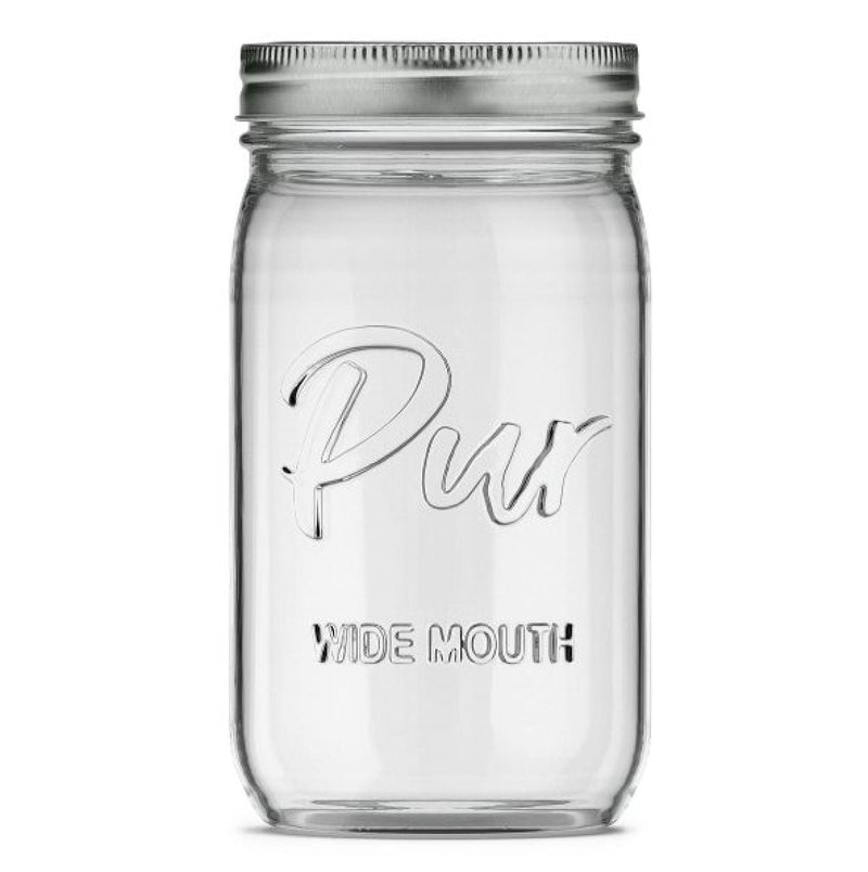 Mason Wide Mouth Canning Glass Jar with Lid & Band, 32-oz/946-mL, 12-pk J5216