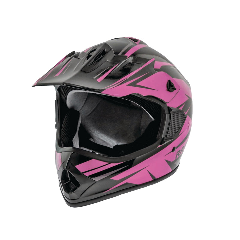 RX2 ATV Helmet, Adult, Pink/Black, Assorted Sizes D2382