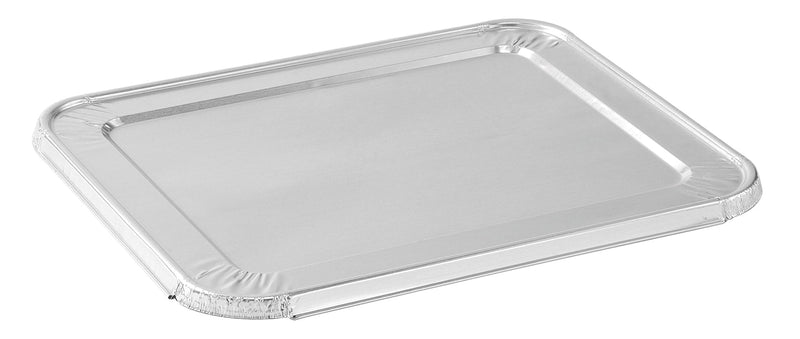 Rectangle Aluminum Foil Steam Half Lid, Silver, 13-in, for Baking/Cooking/Steaming G4947