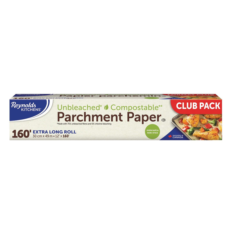 Kitchens Unbleached Compostable Parchment Paper, Extra-Long Roll, 12-in x 160-ft W4299