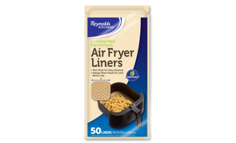Kitchens Unbleached Non-Stick Air Fryer Liners, 50-pc M9980