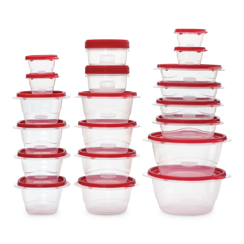 TakeAlong Rectangle Plastic Food Storage Container Set with Quik Clik Seal Lid, 40-pc Y1895