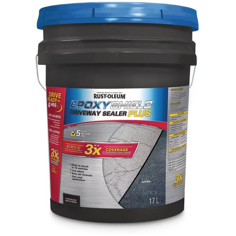 Epoxy Shield Asphalt Driveway Sealer Plus, 1000 sq. ft Coverage, Black, 17-L Z9350