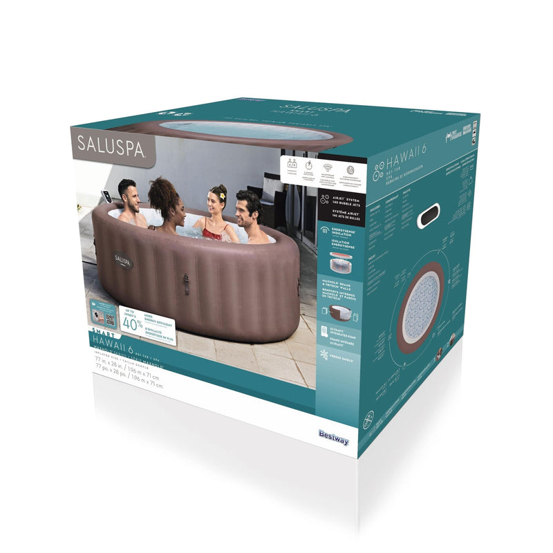 Hawaii Smart AirJet 6-Person Terracotta Round Spa, 77-in x 28-in Z5792
