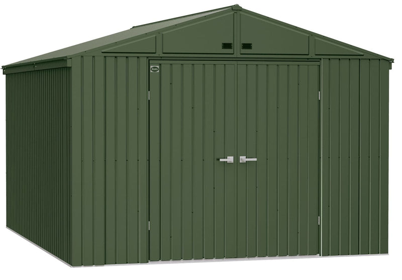 10x14-ft Green Corrosion-Resistant Lawn Care Storage Shed B1086