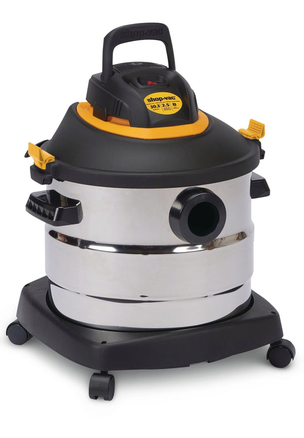 2031848 2.5 Peak HP Stainless Steel Wet/Dry Shop Vacuum with Hose and Accessories, 30-L Y2604