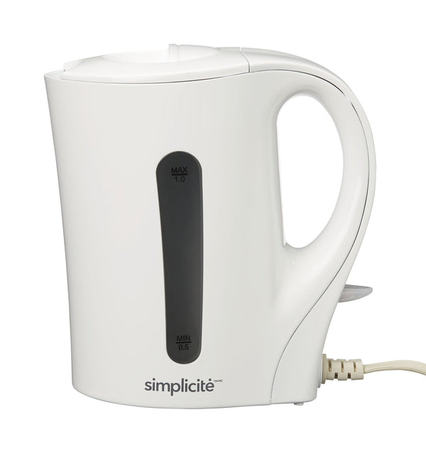 Corded Electric Kettle with Auto Shut Off, White, 1-L A9040