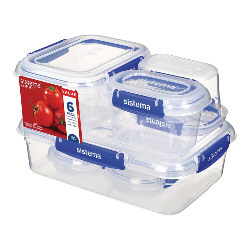 Airtight Rectangular Food Storage Container Starter Set with Leakproof Seal, 12-pc H1072