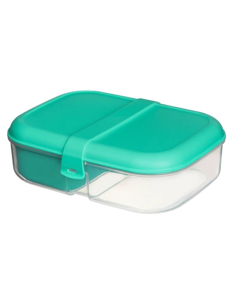 Ribbon Rectangular Plastic Lunch To Go Food Storage Lunch Box, 1.1-L, with Mini Bite R6397