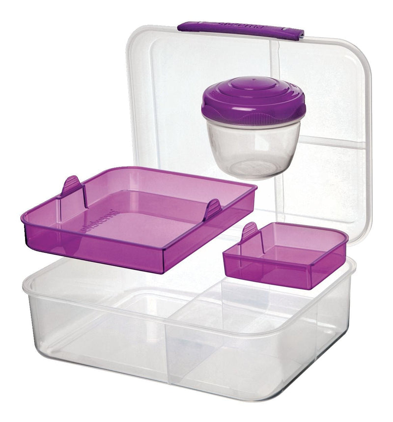 To Go Bento Lunch Box Plastic Food Storage Container, 1.65 L (55.7 oz) F7193