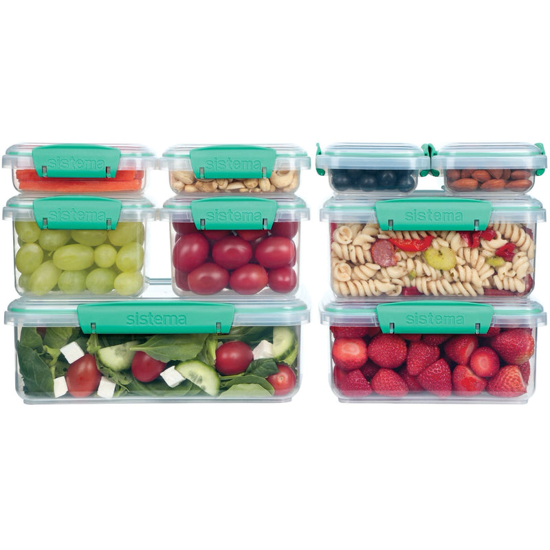 To Go Rectangular Food Storage Container Set with Removable Dividers, 18-pc N9545