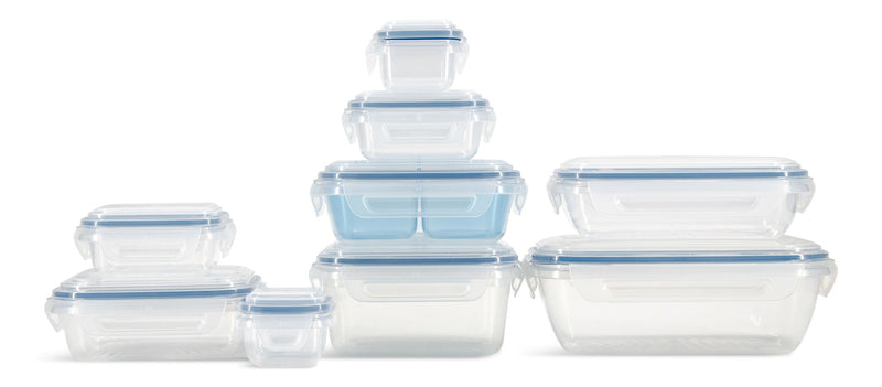 Food Storage Container Set with Airtight & Leakproof Seal, Nestable, 9 Count H5281