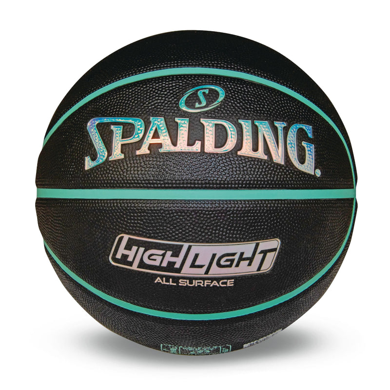 Highlight Foil Basketball, Black/Mint, Size 7 S0944
