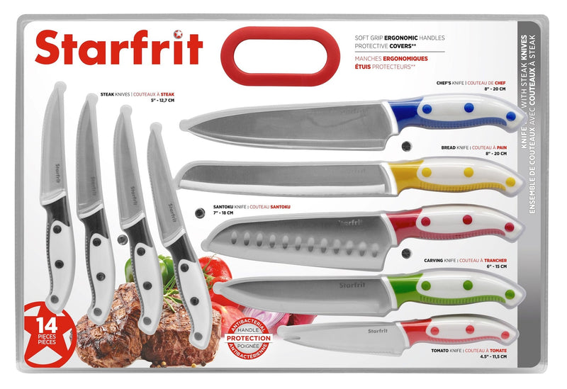 Stainless Steel Knife Set with Steak Knives, 14-pc K2488