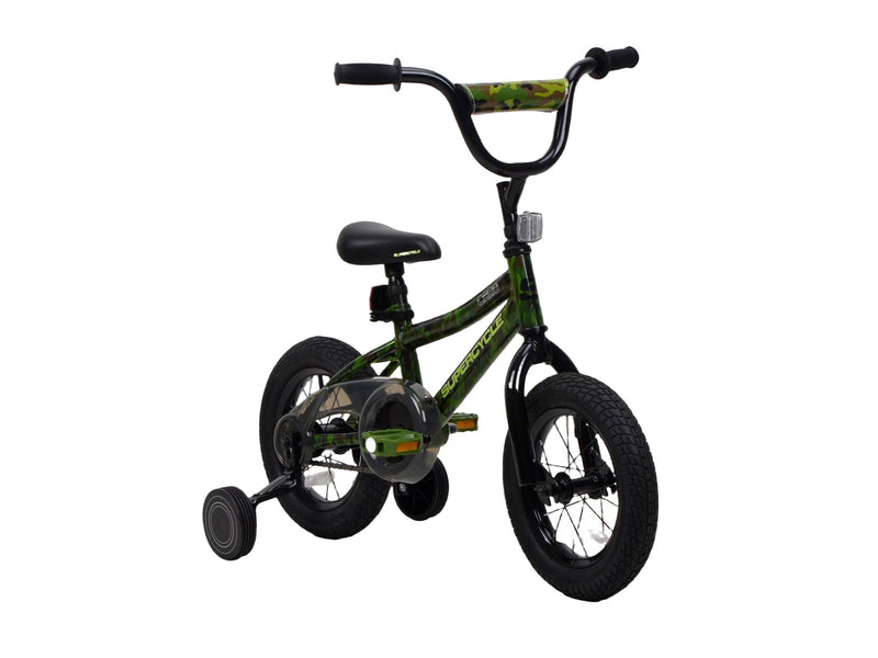Youth Bike with Hi-Ten Steel Frame, 12-in, Camo M6745