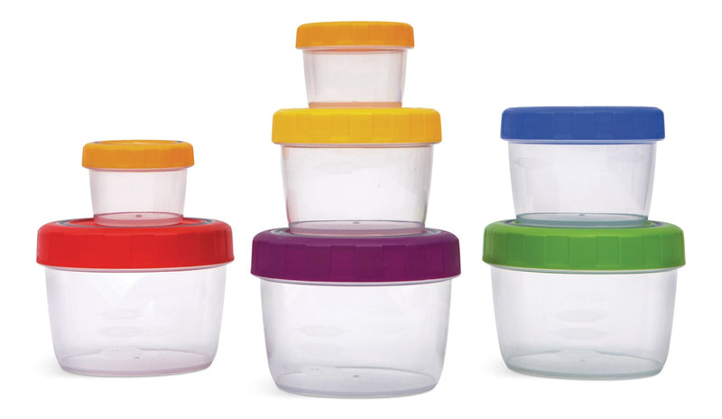 Nestable Clear Plastic Food Storage Container Set with Lids E2918