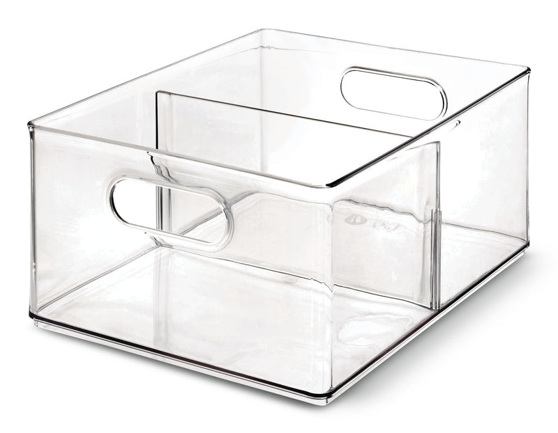 Clear Stackable Divided Deep Organizing Storage Bin, 11.5-L G0749