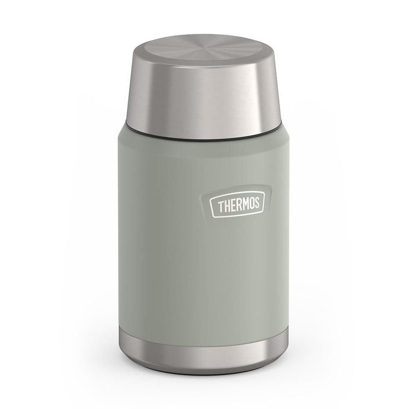 Stainless Steel Food Storage Flask Jar, 24-oz (710-mL), River Rock, with Spoon E2681