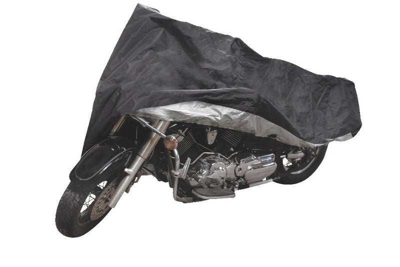 Premium Polyester Motorcycle Cover, Black, Medium H9808