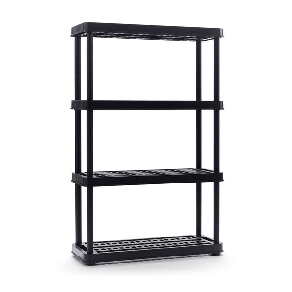 4-Shelf Resin Storage/Shelving Unit, 36 x 14 x 54.5-in, Black R7389