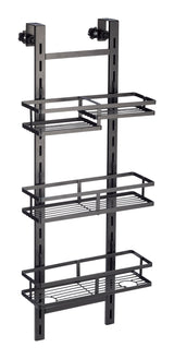 Over-The-Door Adjustable Shower Caddy, Black