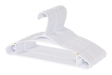 Plastic Hangers, Slim, White, 24-pk
