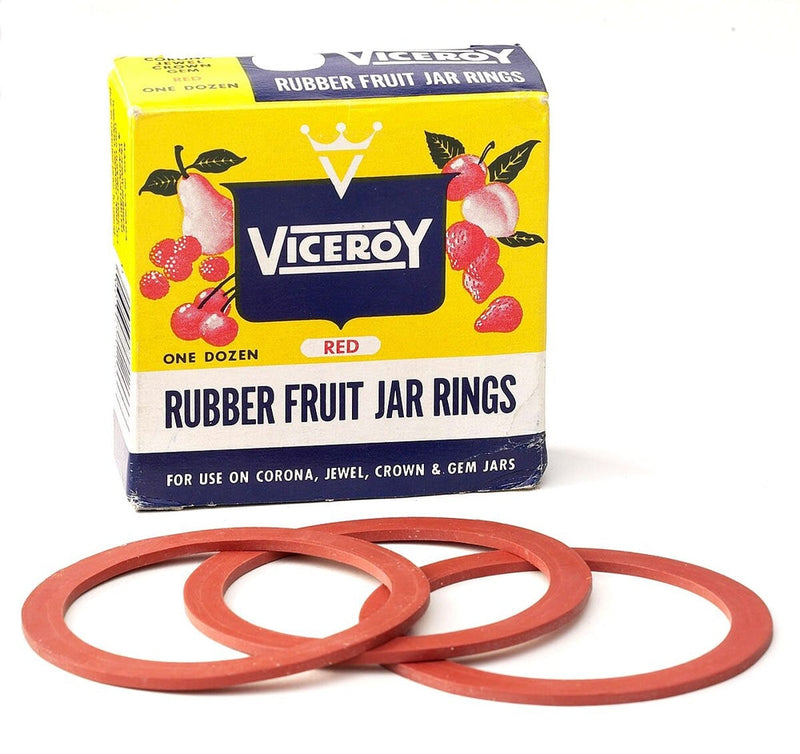 Rubber Fruit Jar Rings for use on Corona, Jewel, Crown and GEM Jars, 12-pk Y9401