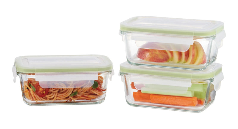 Glass Clip Leakproof Lid Food Storage Container, 485 mL, 3 Count P3057