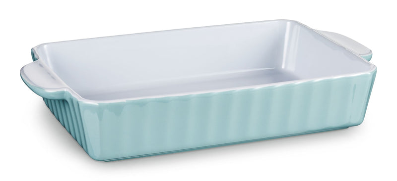 Large Rectangular Ceramic Baking Dish, Blue Y3012