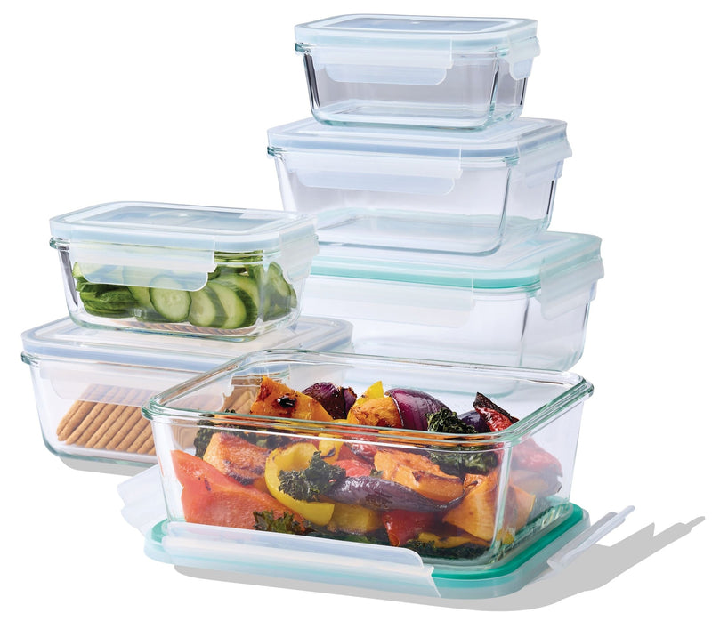 Rectangular Glass Food Storage Container Set, 12-pc Q7910