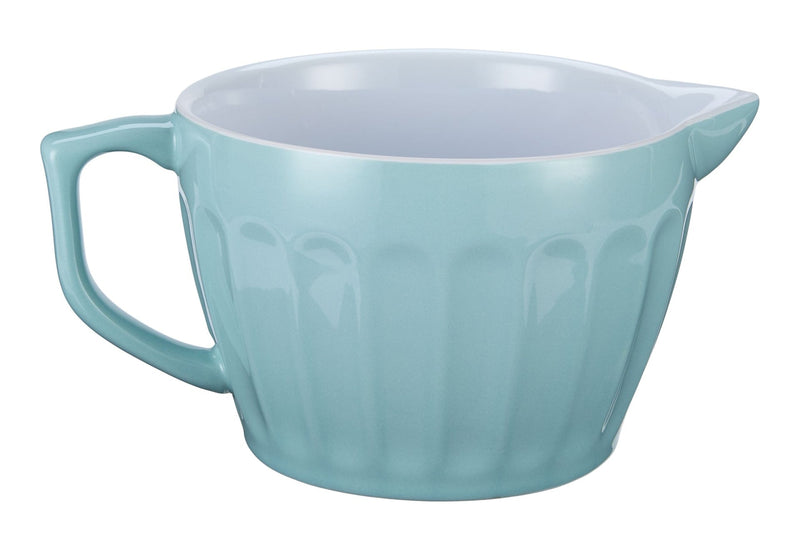 White/Blue Ceramic Batter Bowl, 2.5-qt T2591