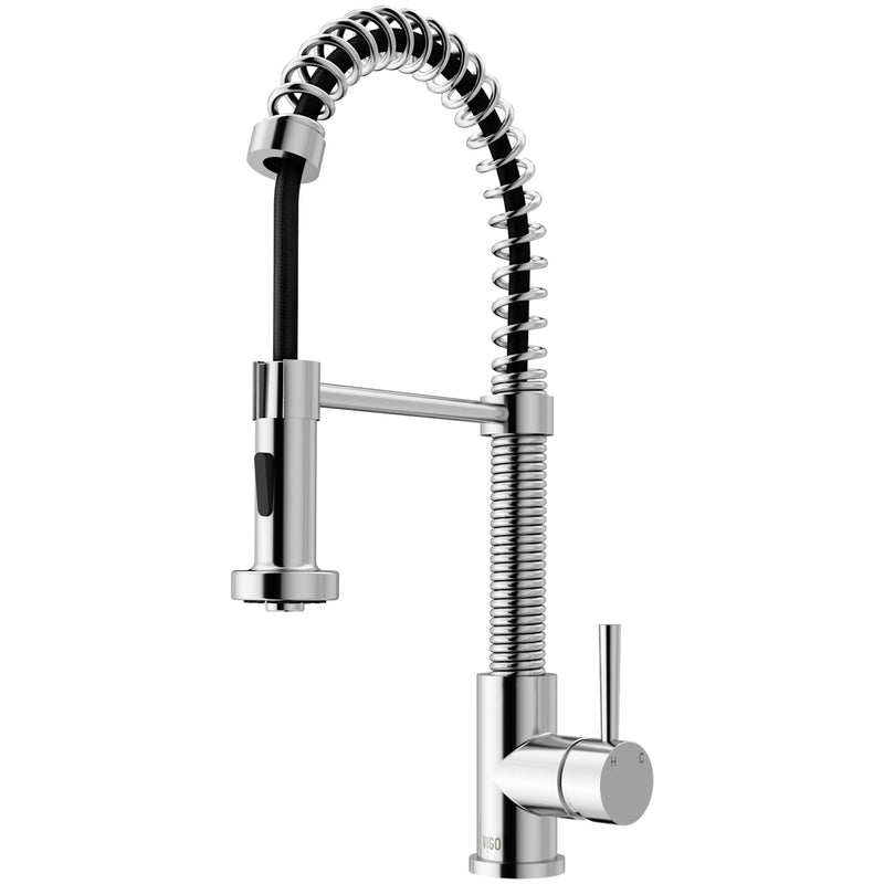 Edison Single Handle Pull Down Kitchen Faucet, Chrome V3386