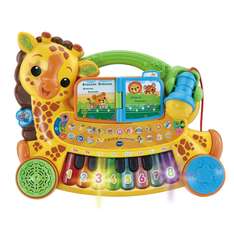 Zoo Jamz Giraffe Piano (French Version), Battery Operated, Microphone included K5053