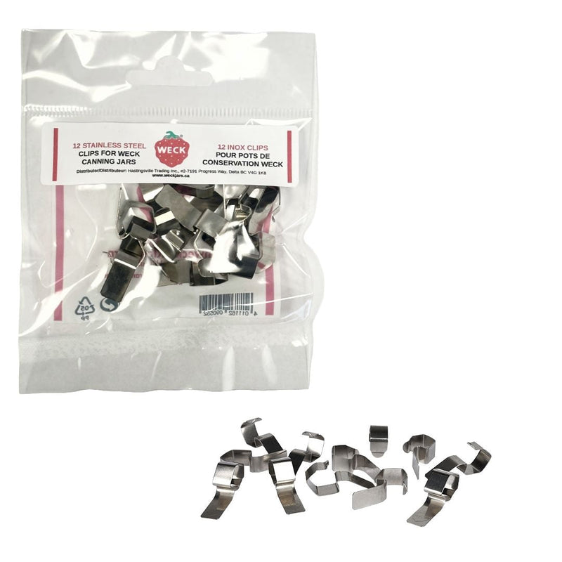 Stainless Steel Clamps for Jars, BPA-free, 12-pk Z1184