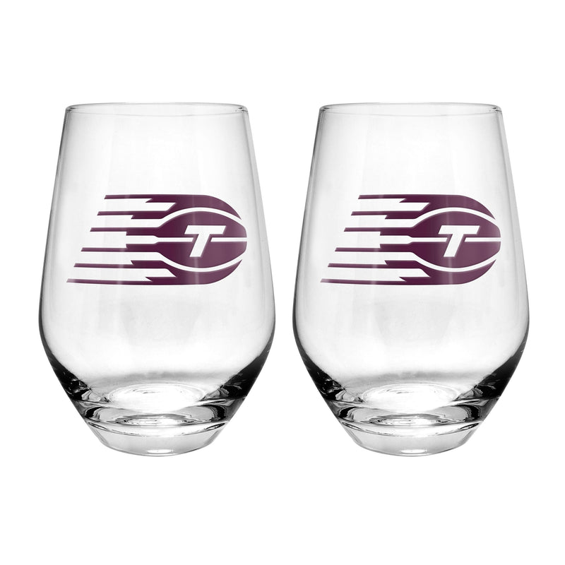 Stemless Wine Glasses/Tumbler Set, For Basketball Fans/Collectors, Clear, 19-oz, 2-pk L9846