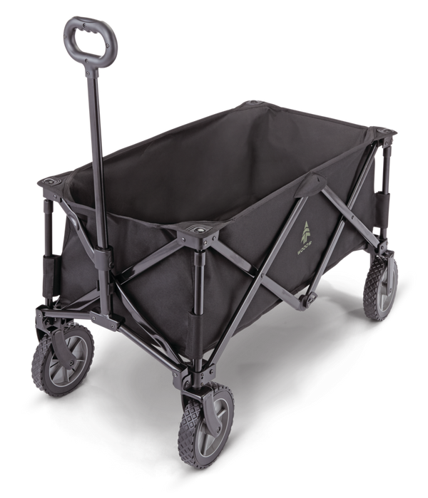 Outdoor Collapsible Folding Utility Standard Wagon & Carry Bag, 150 lb Capacity, Black X6016