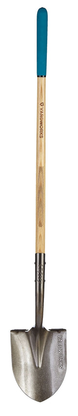 Tempered Steel Round Point Long Handle Shovel, 62-In, Hardwood Shaft