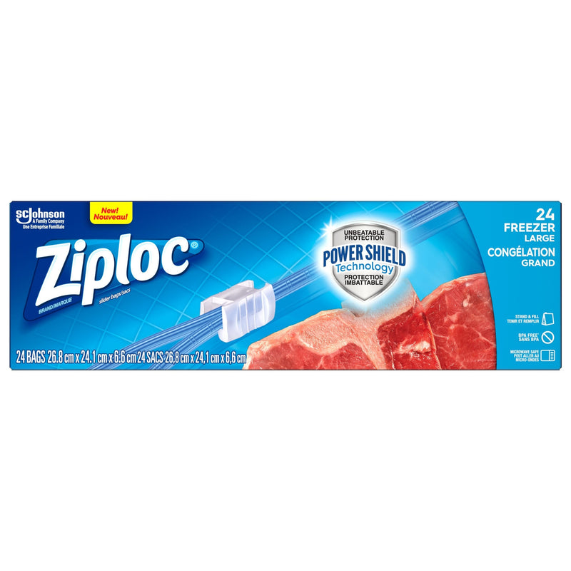 Large Slider Plastic Freezer Bag, 950-mL, 24-pk C5370