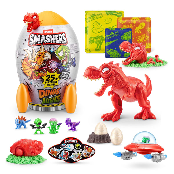 Dino Vs Aliens Rocket Ship Mystery Playset Capsule for Ages 3+, Assorted Figures G6424